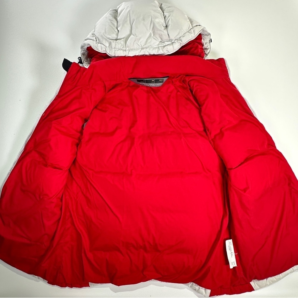 Bonfire vest hooded down alpine puffer red white size M - Picture 5 of 14
